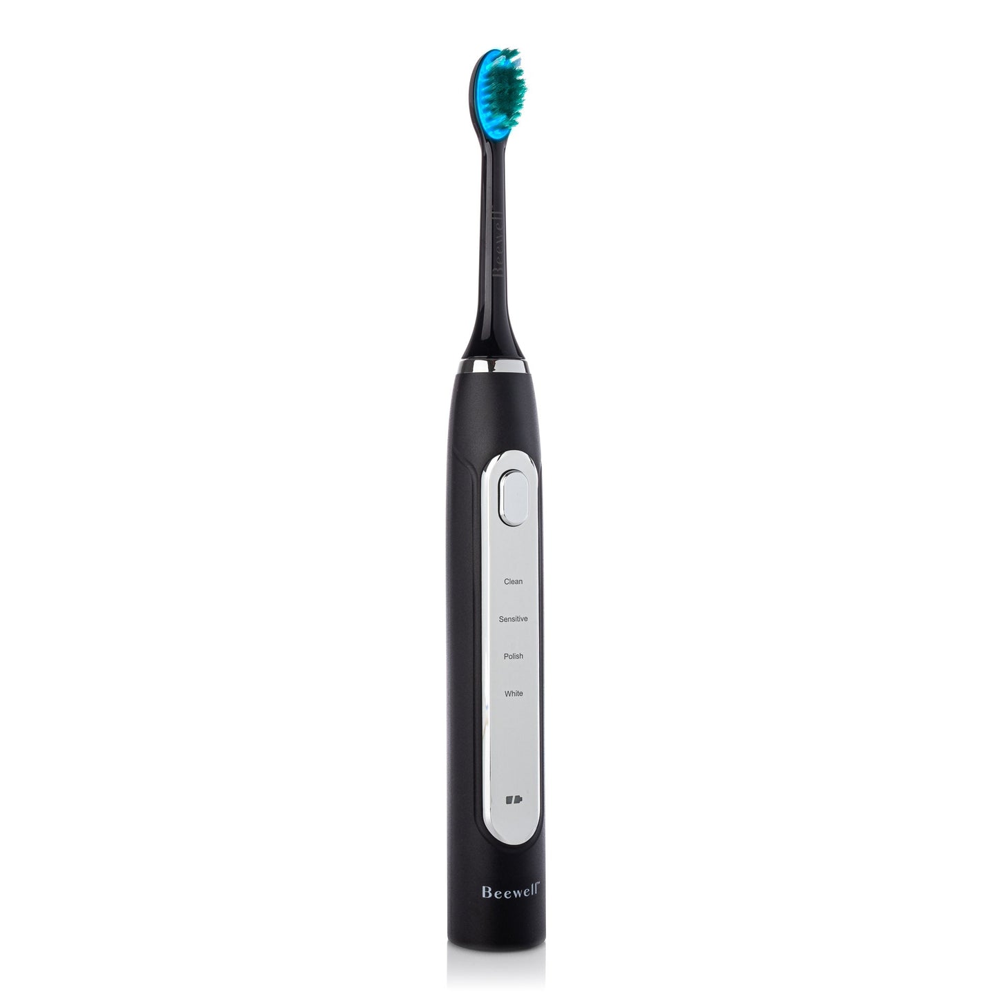 Electric Sonic Blue LED Whitening Toothbrush - Black